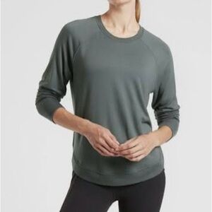 ATHLETA Mindset Green Sweatshirt Top Women Size Small, Long Sleeve